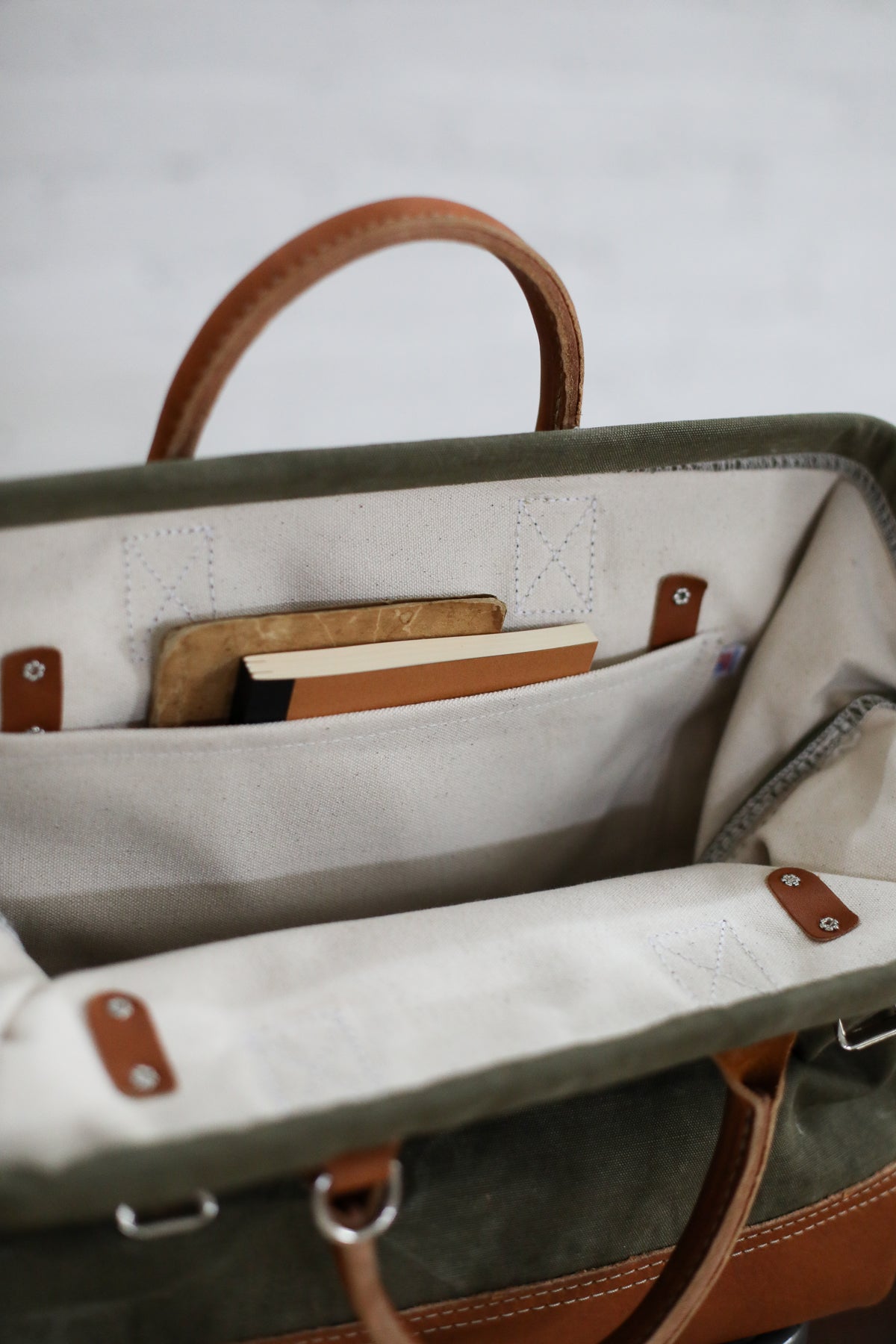 WWII era Salvaged Military Canvas Duffle Bag