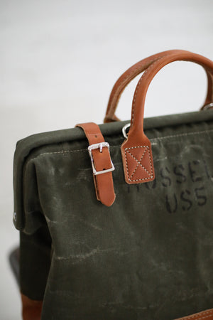 WWII era Salvaged Canvas Carryall