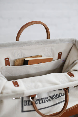 1950's era Salvaged Canvas and Work Apron Carryall