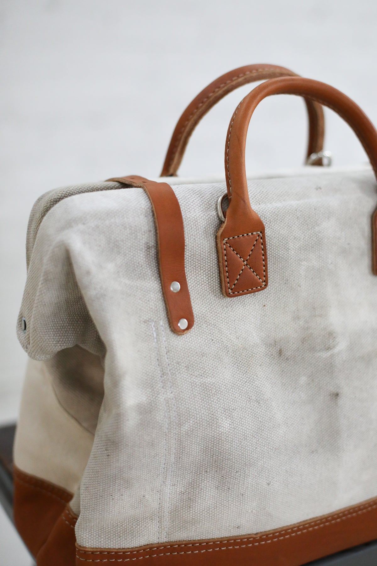 1950's era Salvaged Canvas and Work Apron Carryall