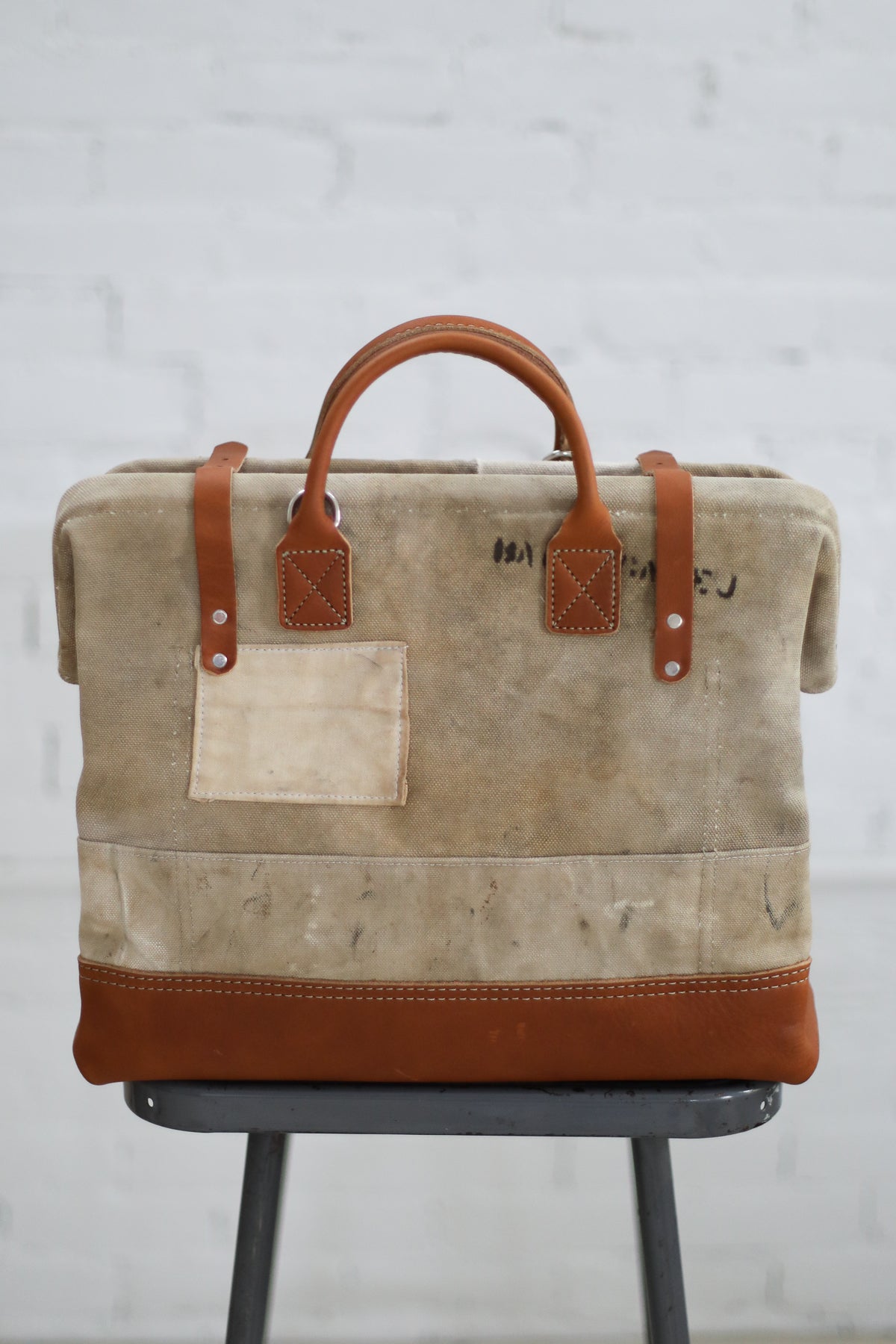 WWII era Salvaged US Navy Canvas Carryall