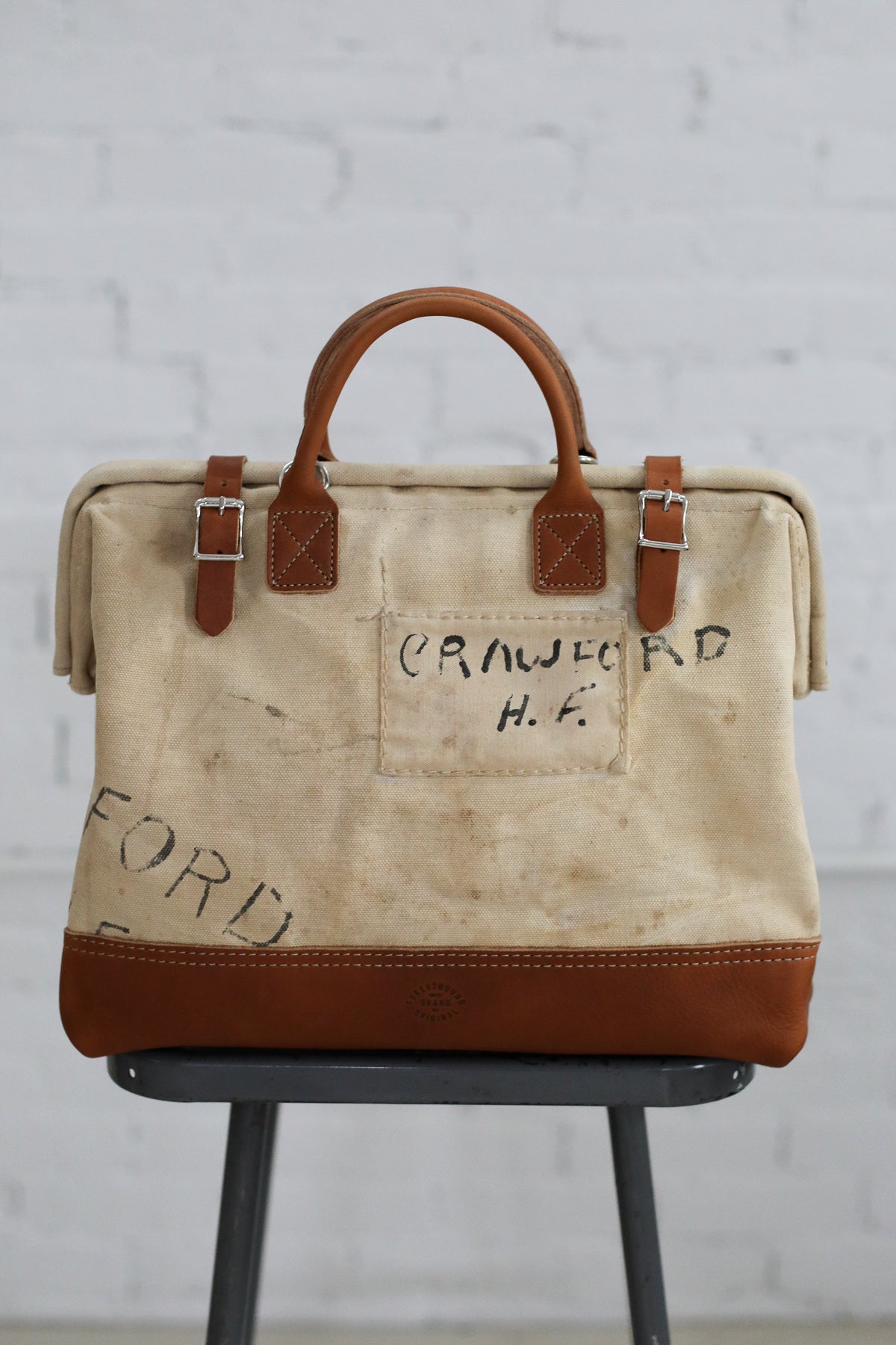 1940's era Salvaged US Navy Canvas Carryall