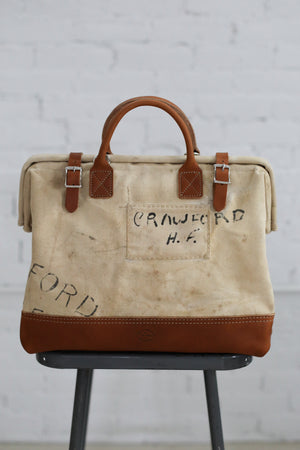 1940's era Salvaged US Navy Canvas Carryall
