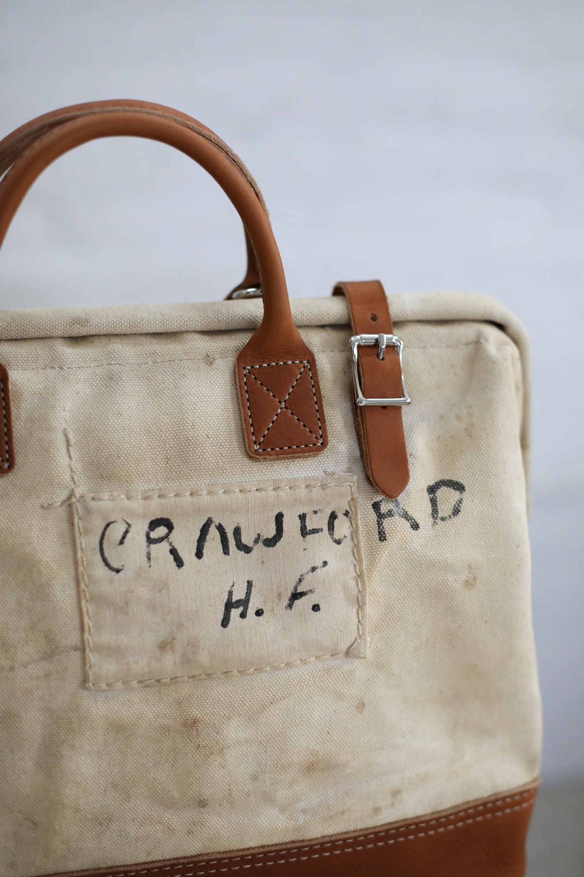 1940's era Salvaged US Navy Canvas Carryall