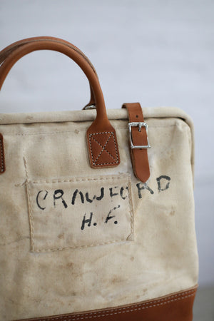 1940's era Salvaged US Navy Canvas Carryall