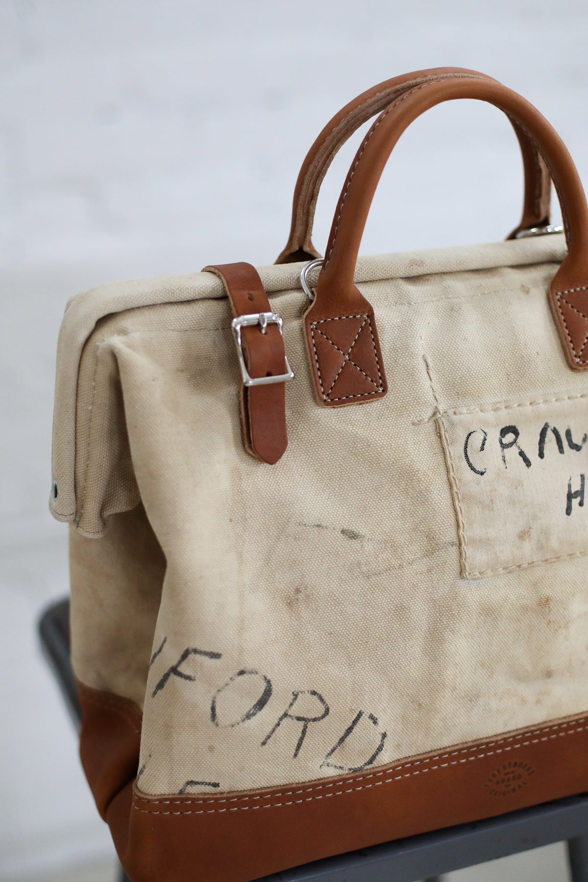 1940's era Salvaged US Navy Canvas Carryall