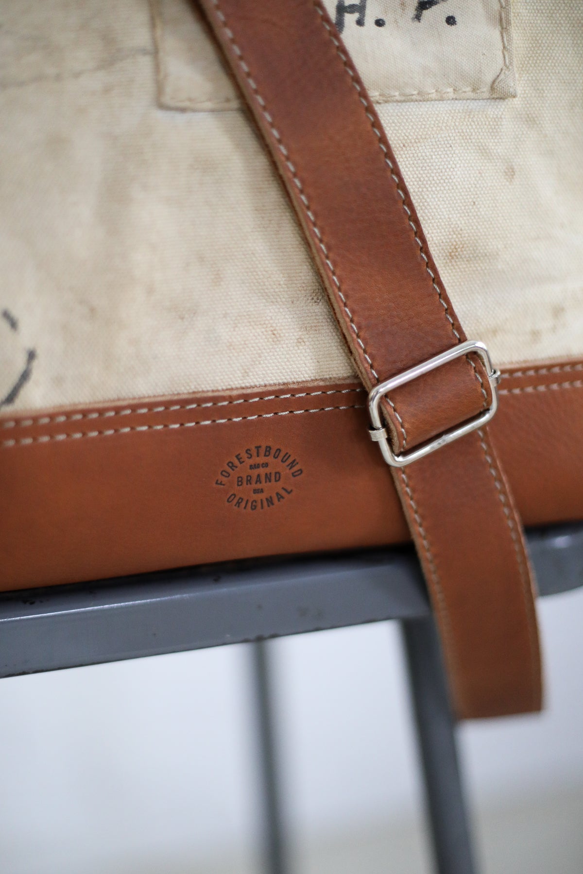 1940's era Salvaged US Navy Canvas Carryall