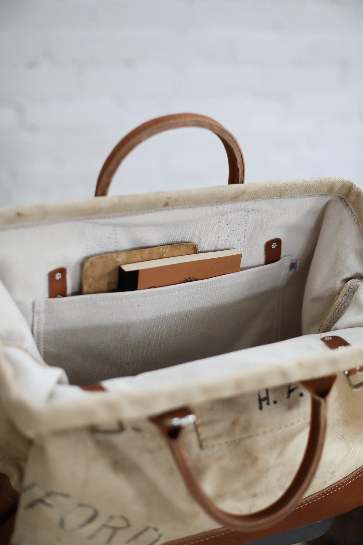 1940's era Salvaged US Navy Canvas Carryall