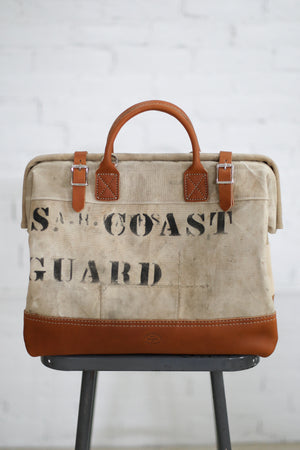 WWII era Salvaged US Navy Canvas Carryall