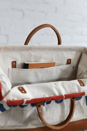 1940's era Salvaged Ice Cream Social Banner Carryall