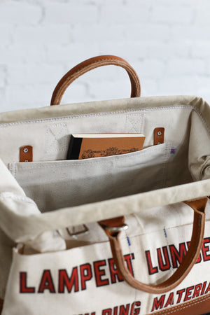 1940's era Salvaged Canvas and Work Apron Carryall