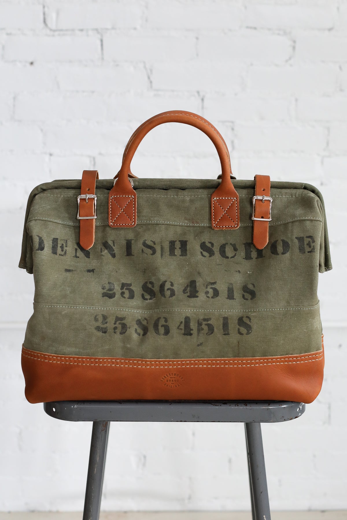 WWII era Salvaged Canvas Carryall