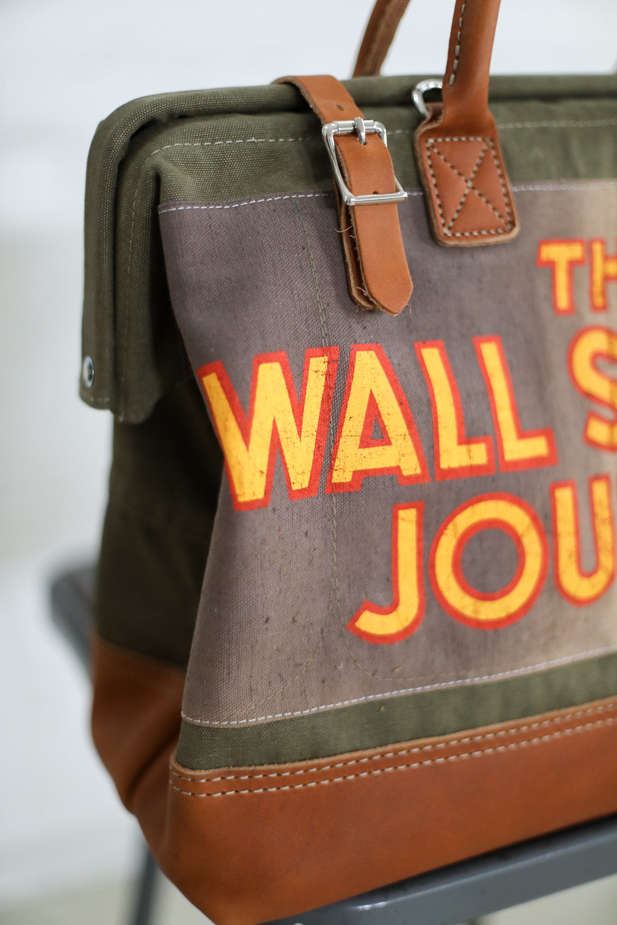 1940's era Canvas & Newspaper Apron Carryall