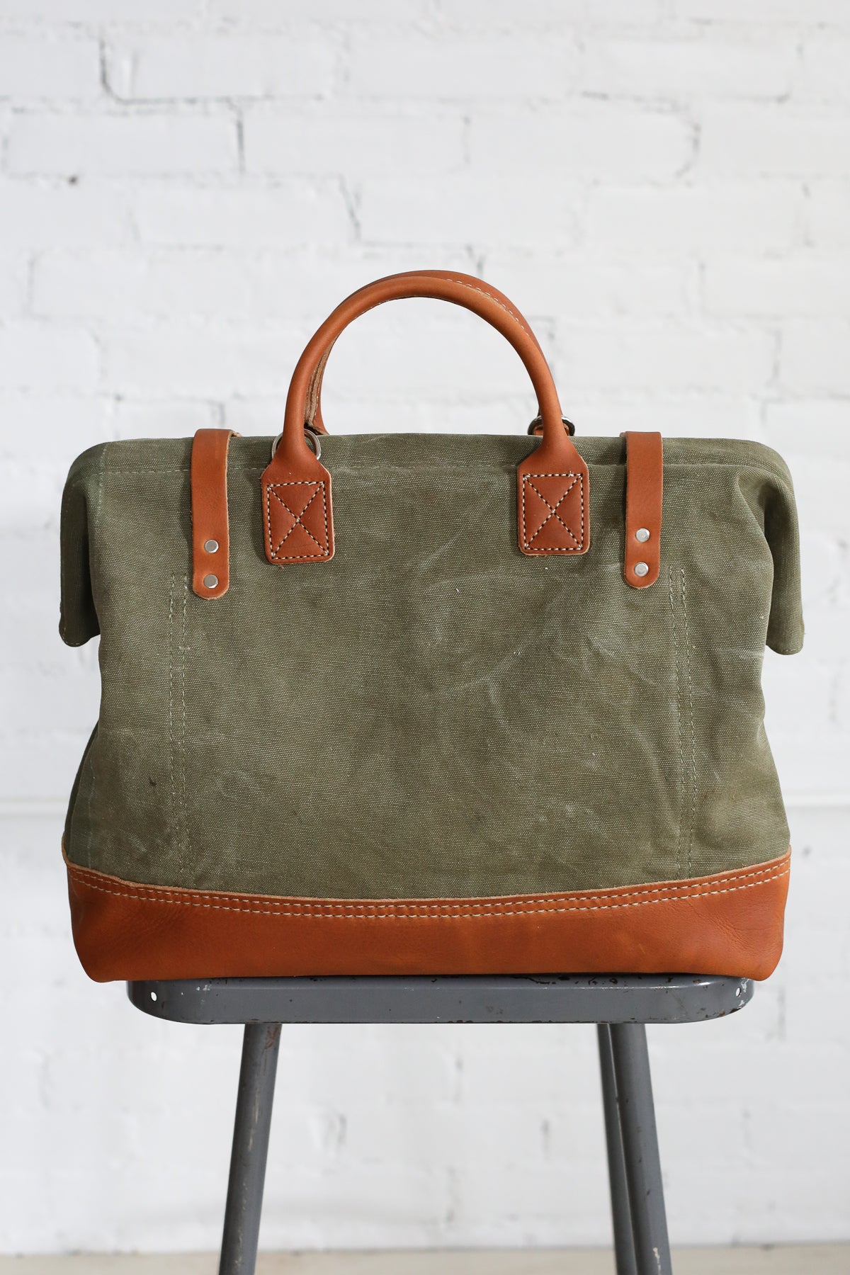 WWII era Salvaged Canvas Carryall