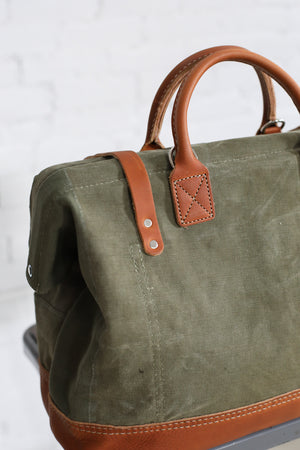 WWII era Salvaged Canvas Carryall