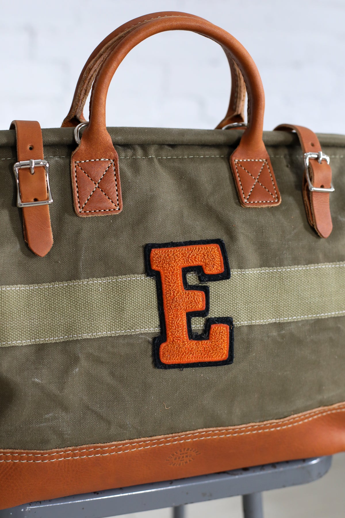 1940's era Salvaged Canvas 'E' Carryall