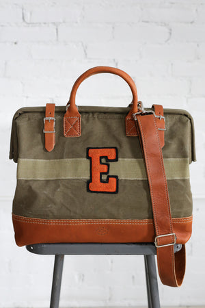 1940's era Salvaged Canvas 'E' Carryall