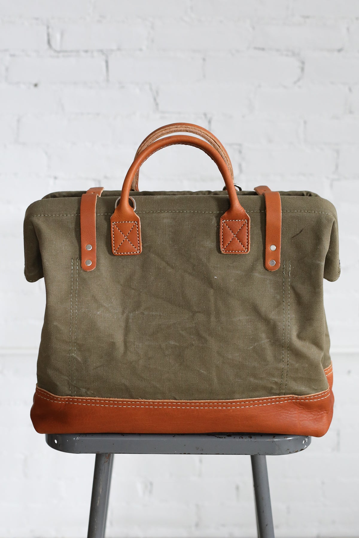 1940's era Salvaged Canvas 'E' Carryall