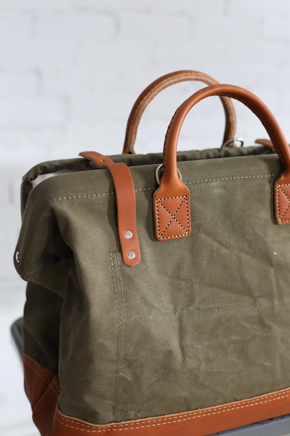 1940's era Salvaged Canvas 'E' Carryall