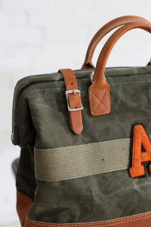 1940's era Salvaged Canvas 'A' Carryall