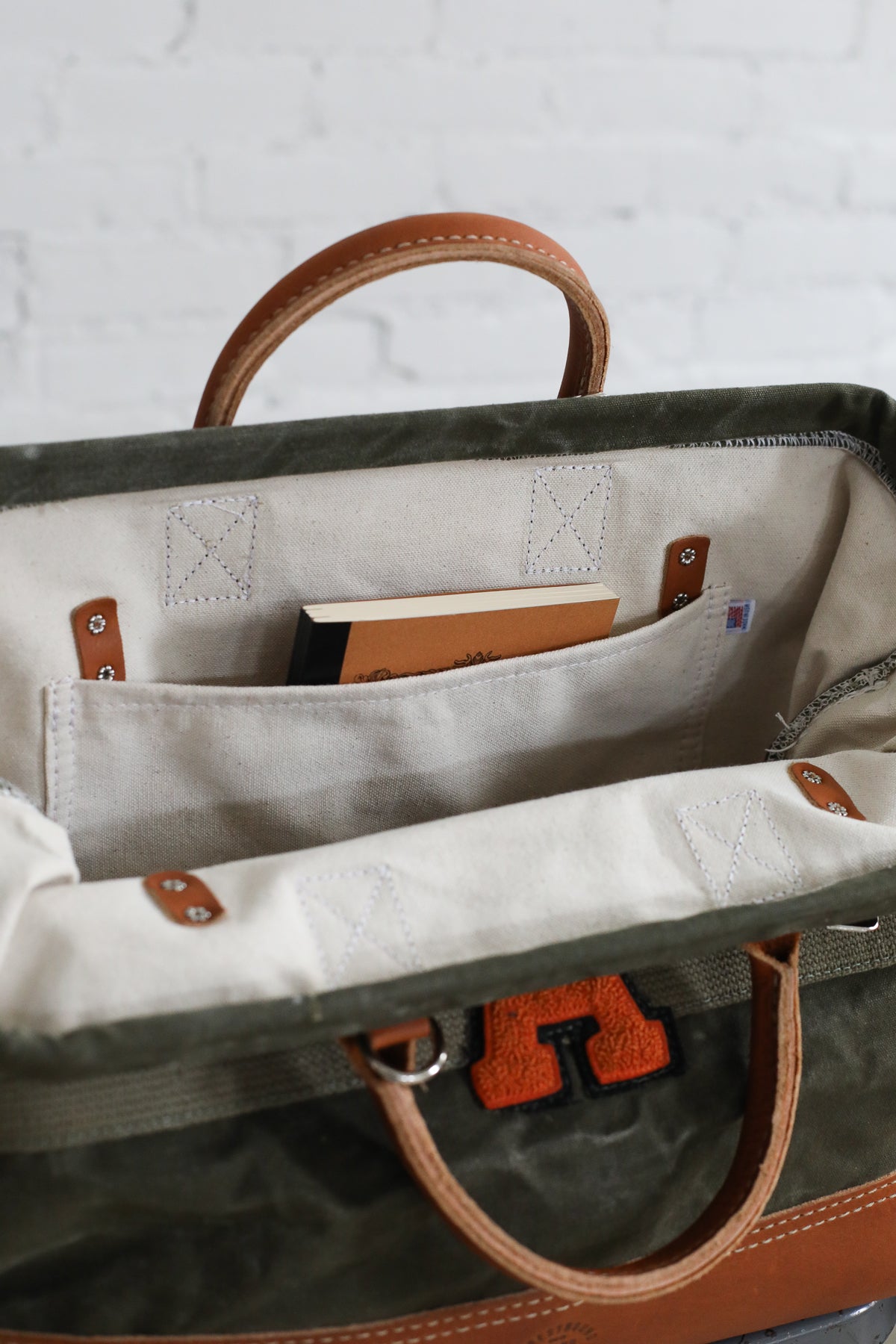 1940's era Salvaged Canvas 'A' Carryall