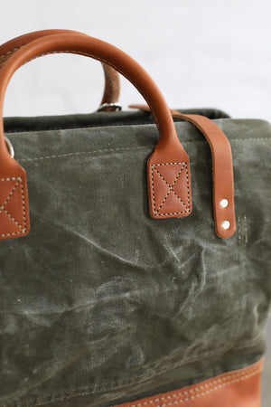 1940's era Salvaged Canvas 'A' Carryall