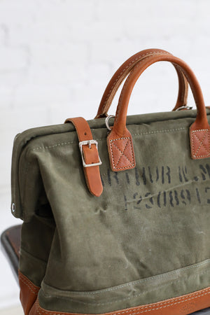 WWII era Salvaged Canvas Carryall