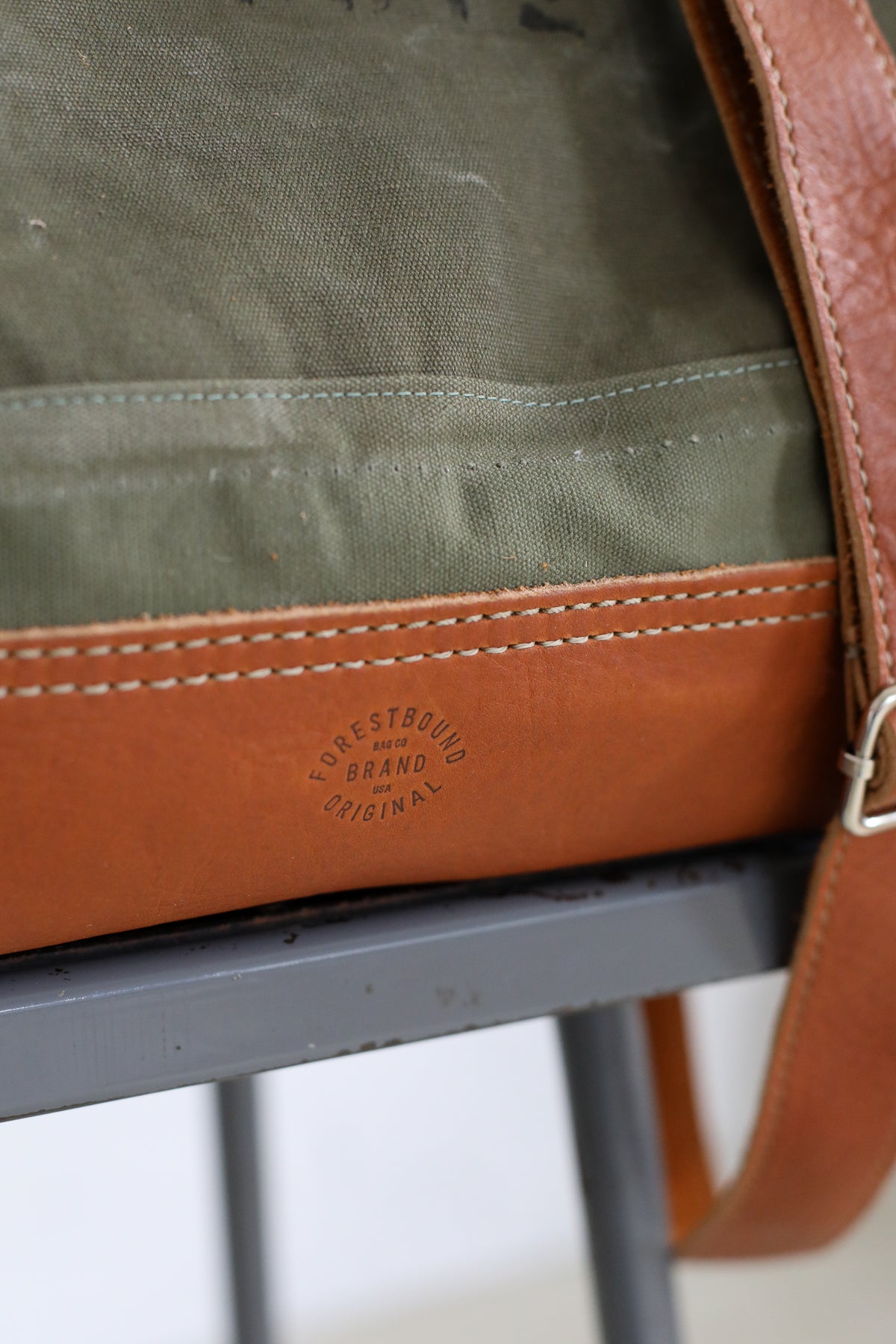 WWII era Salvaged Canvas Carryall