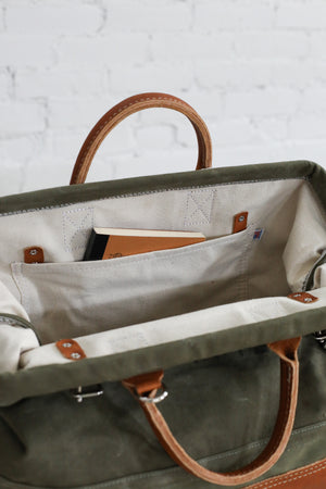 WWII era Salvaged Canvas Carryall