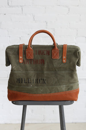 WWII era Salvaged Canvas Carryall