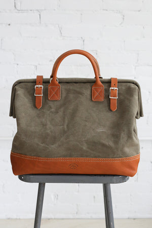 WWII era Salvaged Canvas Carryall