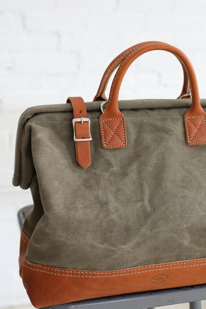 WWII era Salvaged Canvas Carryall