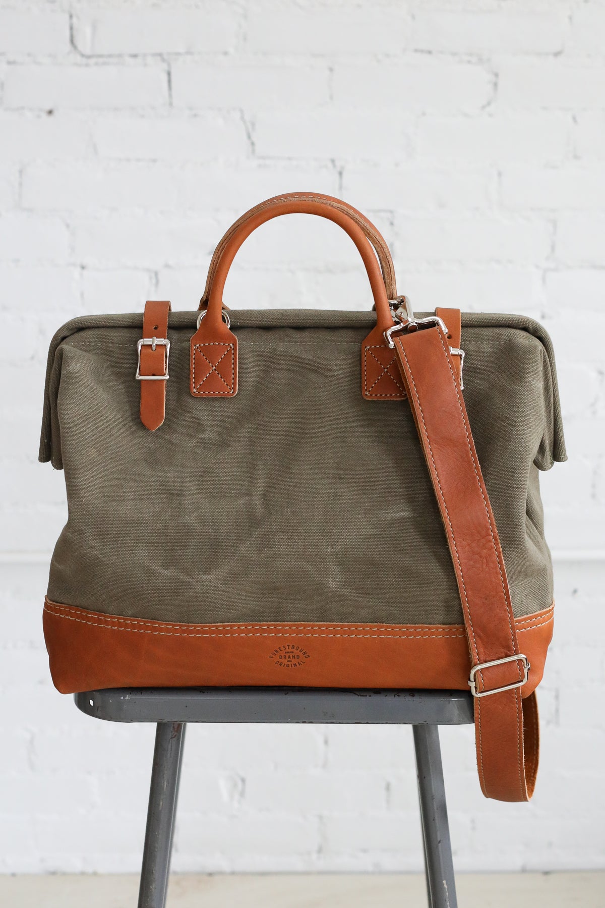 WWII era Salvaged Canvas Carryall