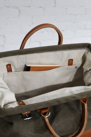 WWII era Salvaged Canvas Carryall