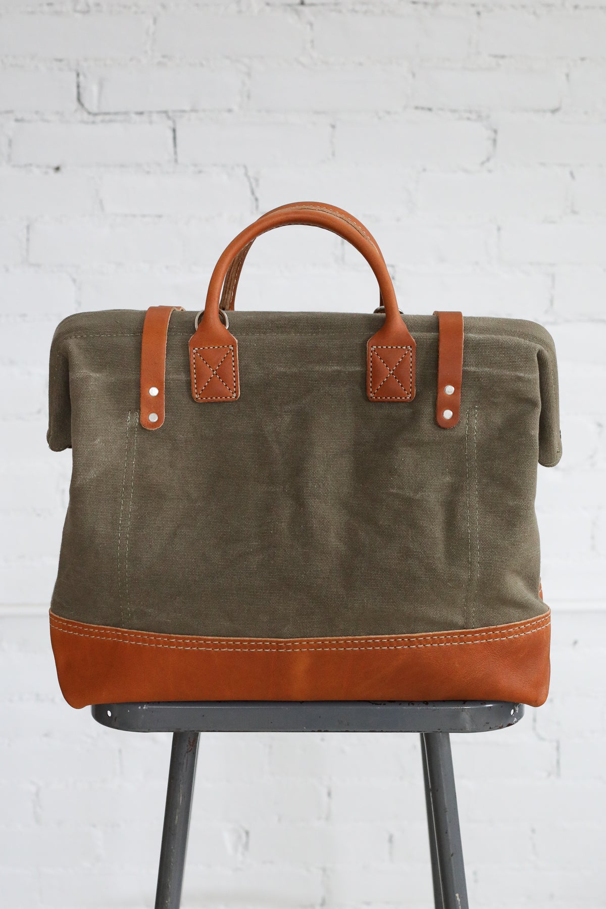 WWII era Salvaged Canvas Carryall