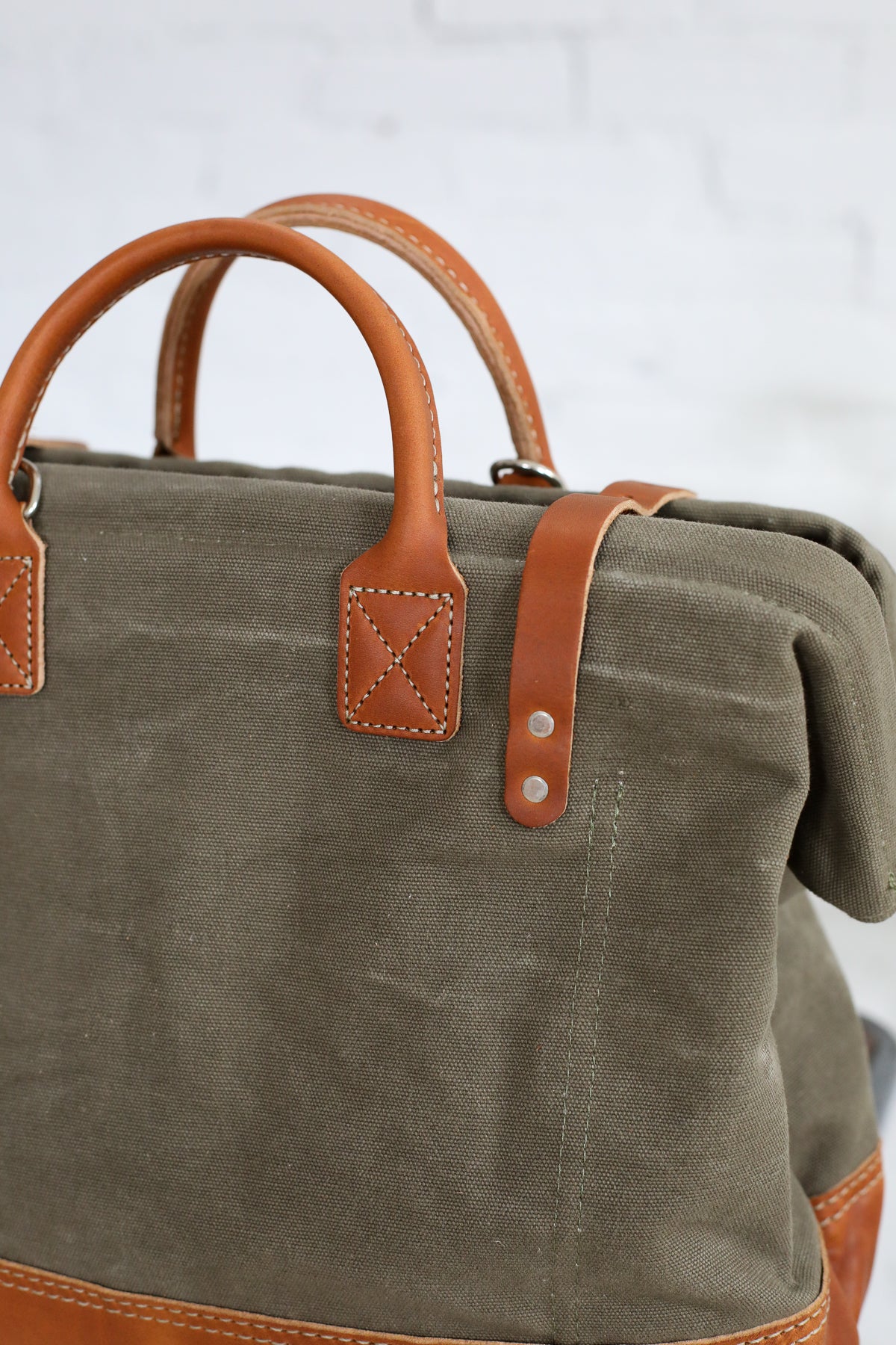 WWII era Salvaged Canvas Carryall