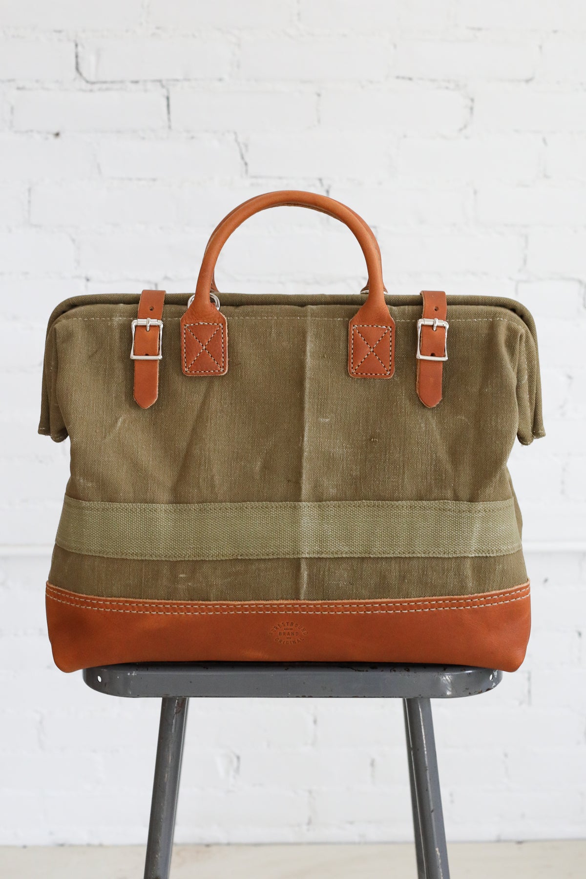 WWII era Salvaged Canvas Carryall