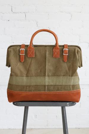 WWII era Salvaged Canvas Carryall