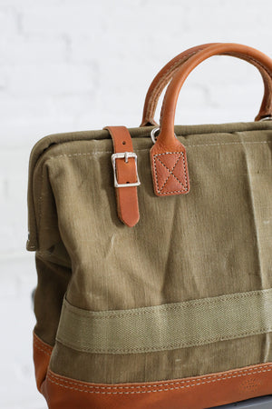 WWII era Salvaged Canvas Carryall