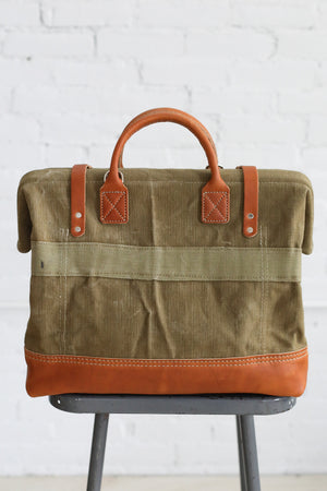 WWII era Salvaged Canvas Carryall