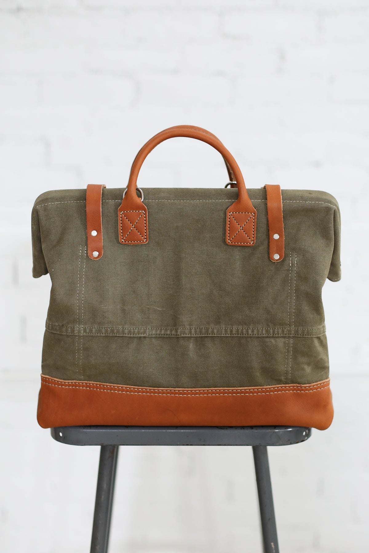 1940's era Canvas & Newspaper Apron Carryall