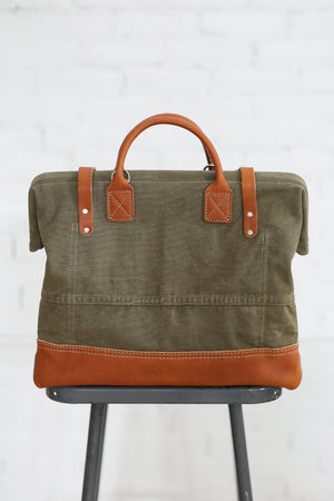 1940's era Canvas & Newspaper Apron Carryall