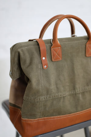 1940's era Canvas & Newspaper Apron Carryall