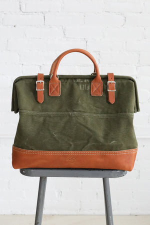 WWII era Salvaged Canvas Carryall