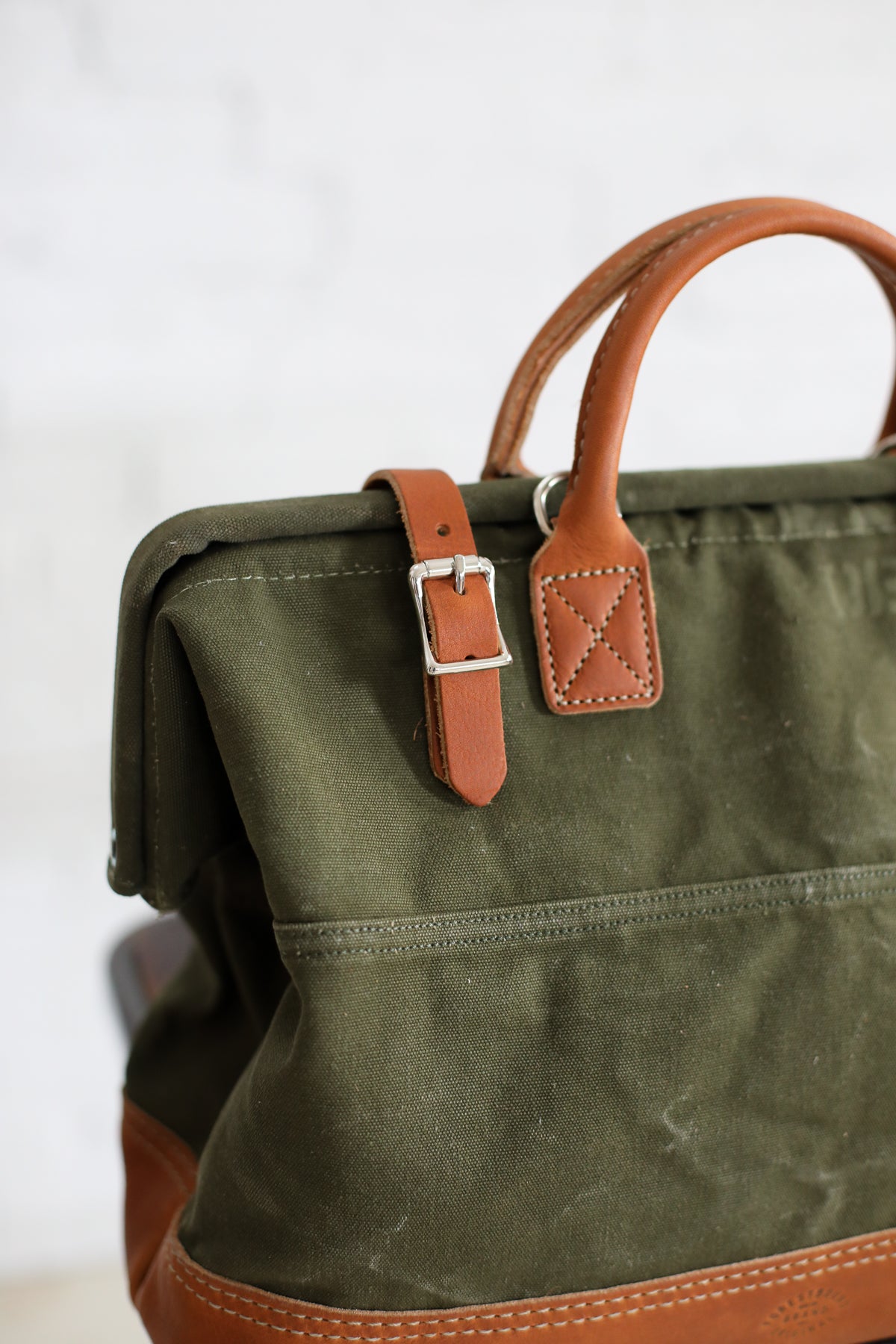 WWII era Salvaged Canvas Carryall