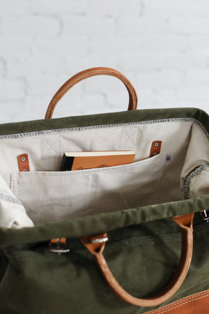 WWII era Salvaged Canvas Carryall