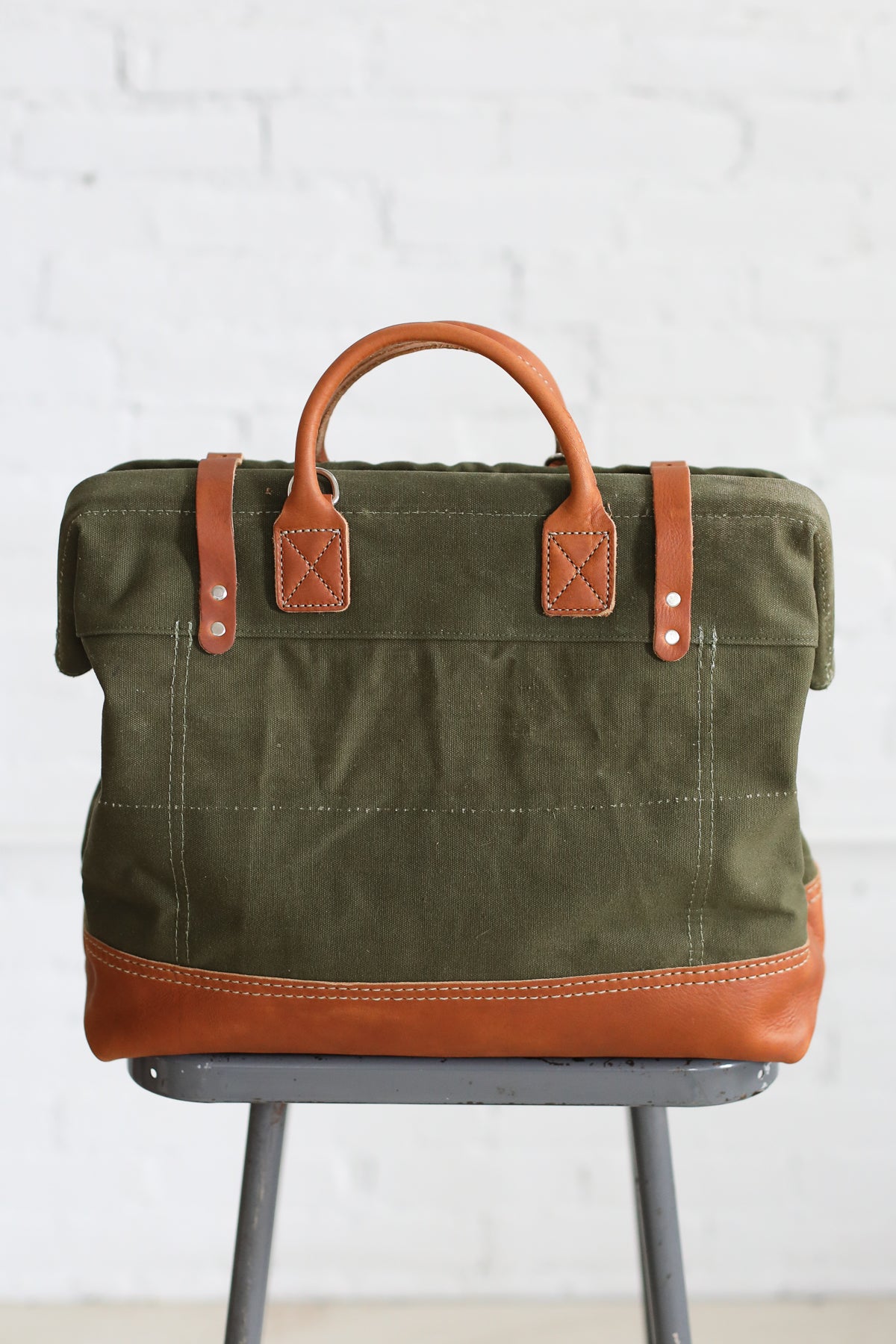 WWII era Salvaged Canvas Carryall