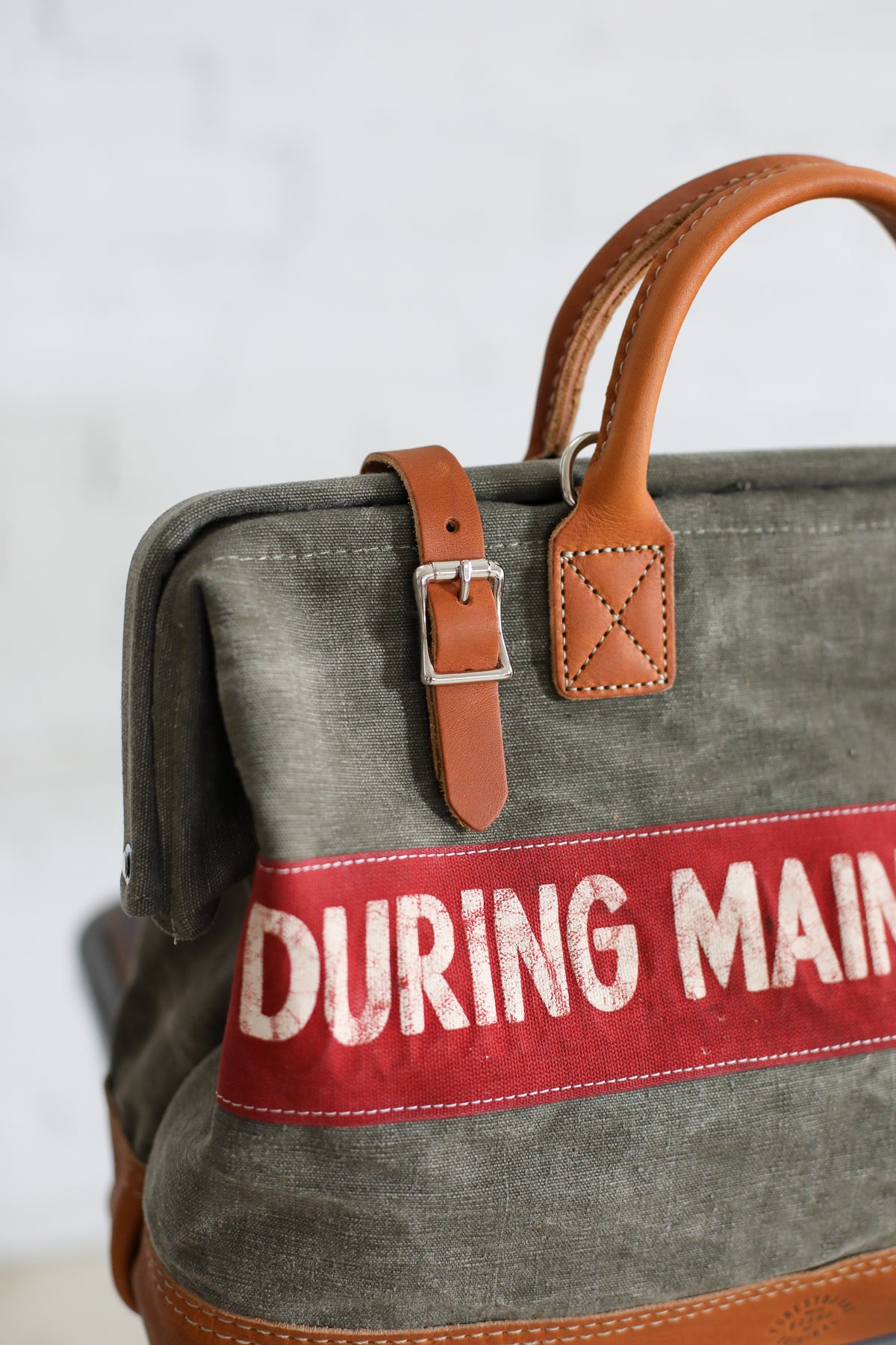 1950's era Salvaged Canvas Carryall