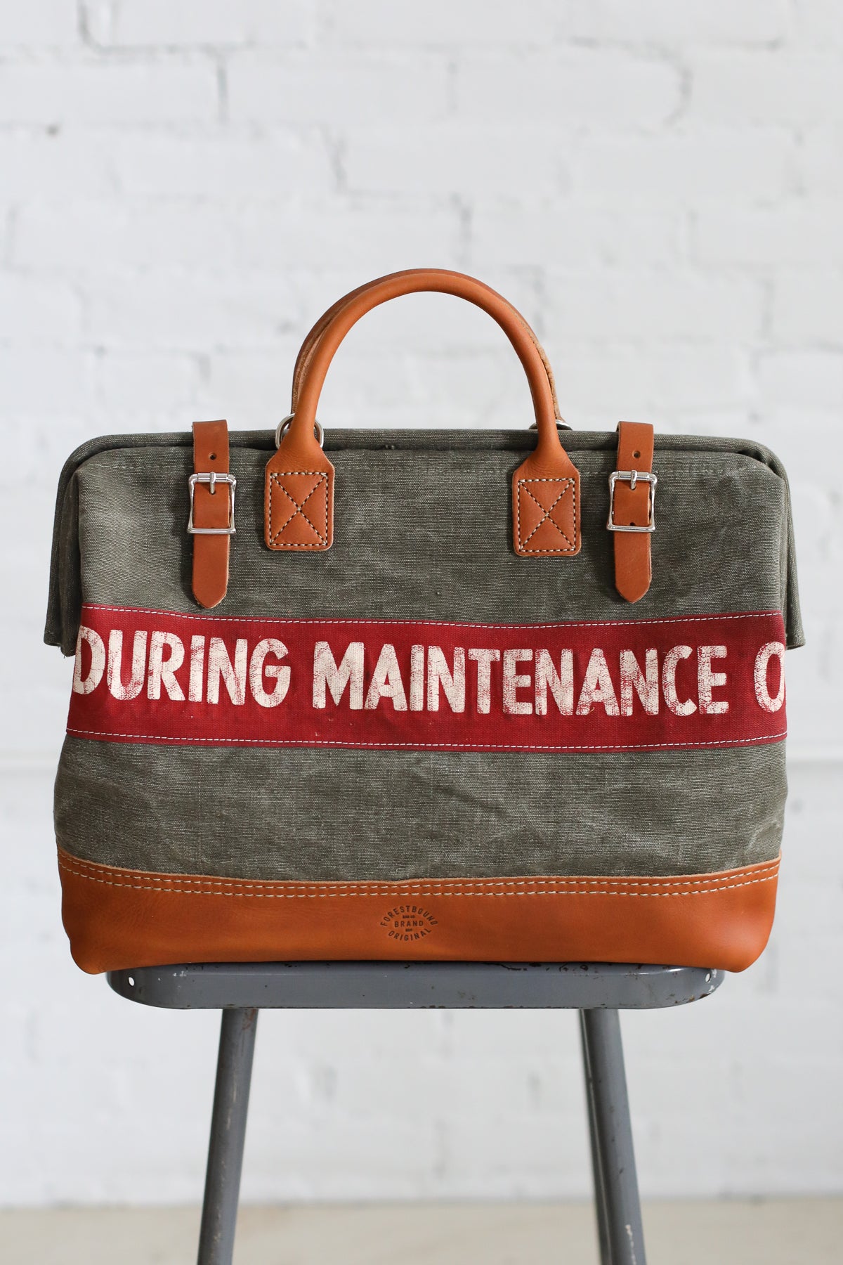 1950's era Salvaged Canvas Carryall