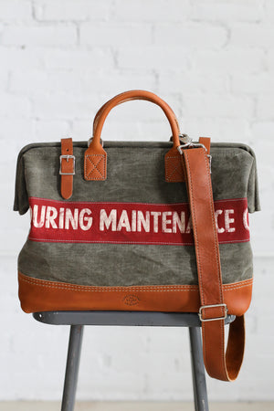 1950's era Salvaged Canvas Carryall